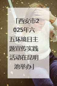 西安市2025年六五环境日主题宣传实践活动在昆明池举办