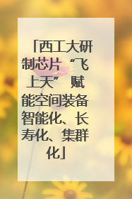 西工大研制芯片“飞上天” 赋能空间装备智能化、长寿化、集群化