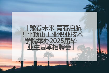 豫荐未来 青春启航！平顶山工业职业技术学院举办2025届毕业生夏季招聘会