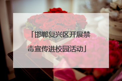 邯郸复兴区开展禁毒宣传进校园活动