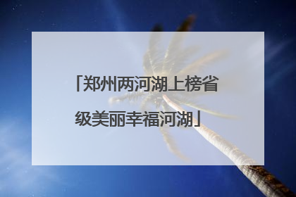 郑州两河湖上榜省级美丽幸福河湖