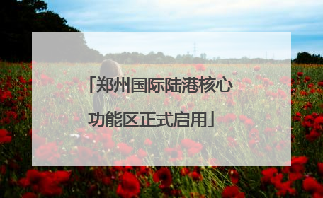 郑州国际陆港核心功能区正式启用
