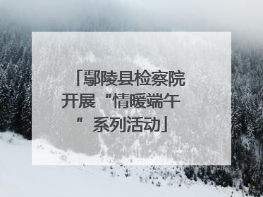 鄢陵县检察院开展“情暖端午”系列活动