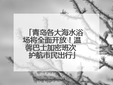 青岛各大海水浴场将全面开放！温馨巴士加密班次 护航市民出行