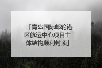 青岛国际邮轮港区航运中心项目主体结构顺利封顶