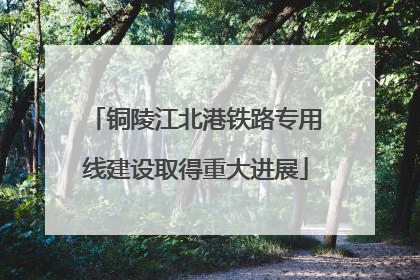 铜陵江北港铁路专用线建设取得重大进展