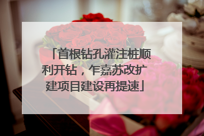 首根钻孔灌注桩顺利开钻，乍嘉苏改扩建项目建设再提速