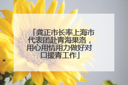 龚正市长率上海市代表团赴青海果洛，用心用情用力做好对口援青工作