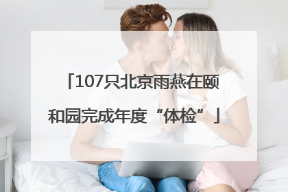 107只北京雨燕在颐和园完成年度“体检”