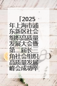 2025年上海市浦东新区社会组织高质量发展大会暨第二届长三角社会组织高质量发展峰会成功举办