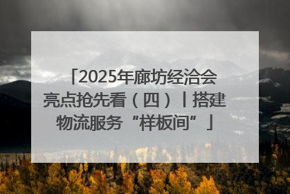 2025年廊坊经洽会亮点抢先看（四）丨搭建物流服务“样板间”
