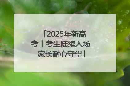 2025年新高考丨考生陆续入场 家长耐心守望