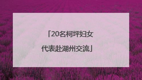 20名柯坪妇女代表赴湖州交流