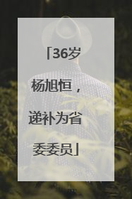 36岁杨旭恒，递补为省委委员