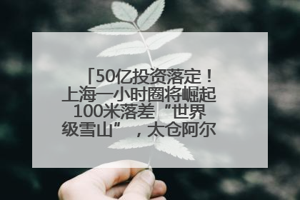 50亿投资落定！上海一小时圈将崛起100米落差“世界级雪山”，太仓阿尔卑斯二期重磅开工